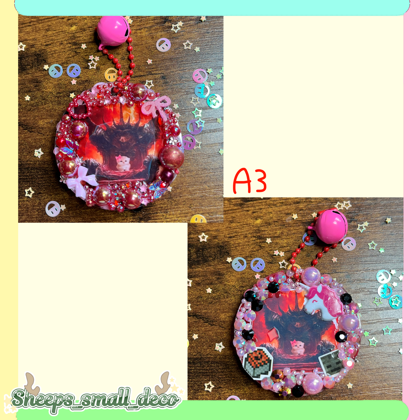 Cat meme keychain (A3