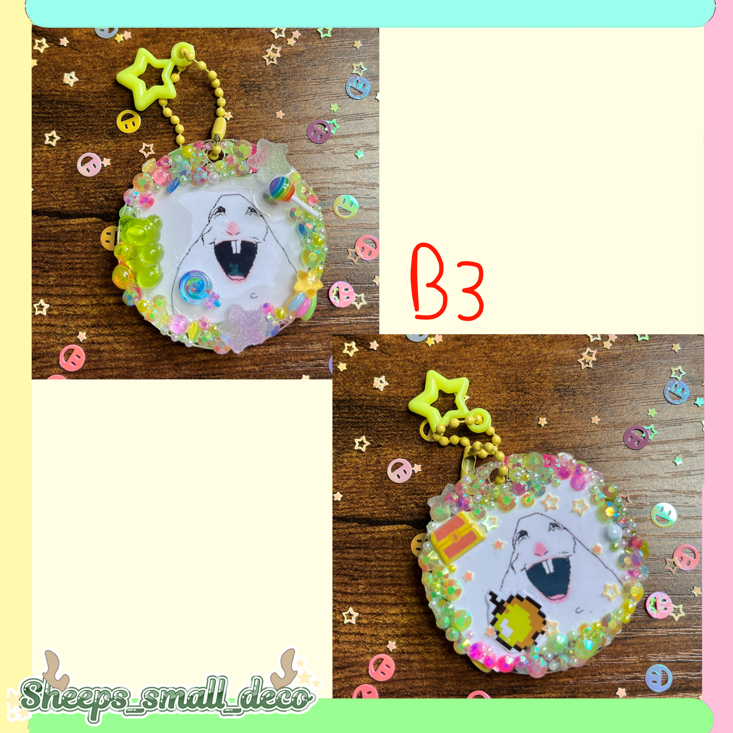 Hamster meme keychain ( B3￼