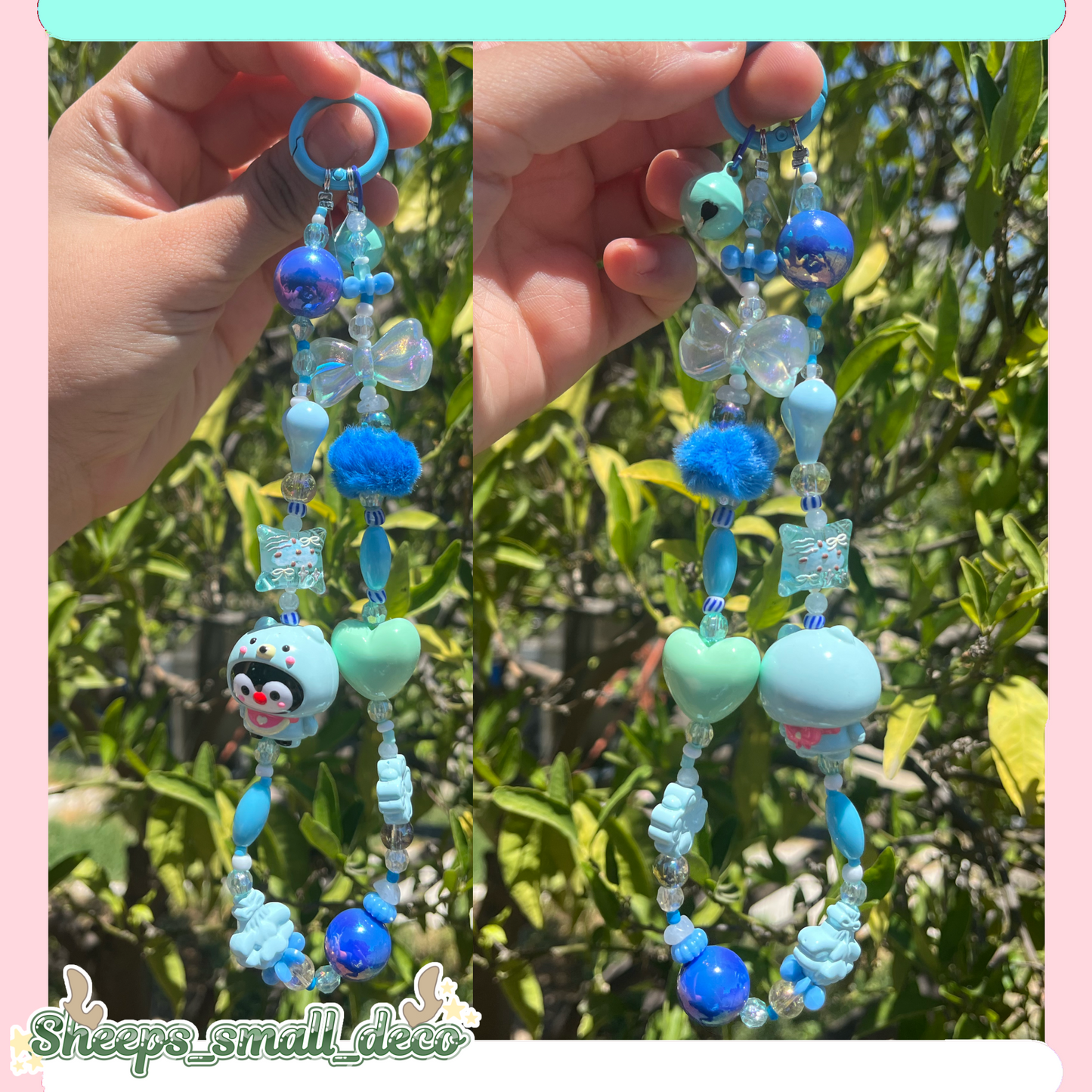 Blue Keychain / phone holder