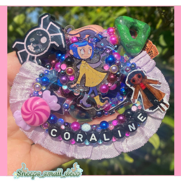 inspired Coraline pacifier set