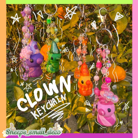 CLOWN key chains
